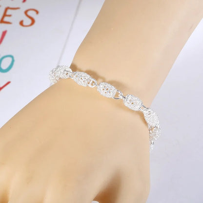 Luxury Designer Silver Bracelets Women Original Charm Jewelry