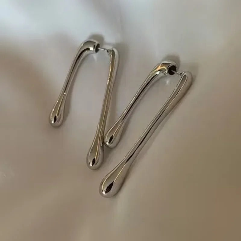 Simple Metal Geometric Earrings Women Hot Selling Fashion Jewelry Gift