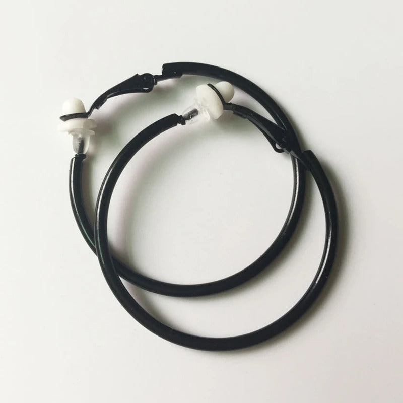 Non-Pierced Ear Cuffs Small & Big Clip-On Hoop Earrings