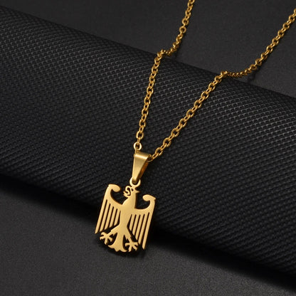 Anniyo German Eagle Pendant Necklace Stainless Steel Jewelry