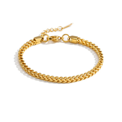 Women’s Gold Keel Chain Bracelet Stainless Steel Punk Fashion Jewelry
