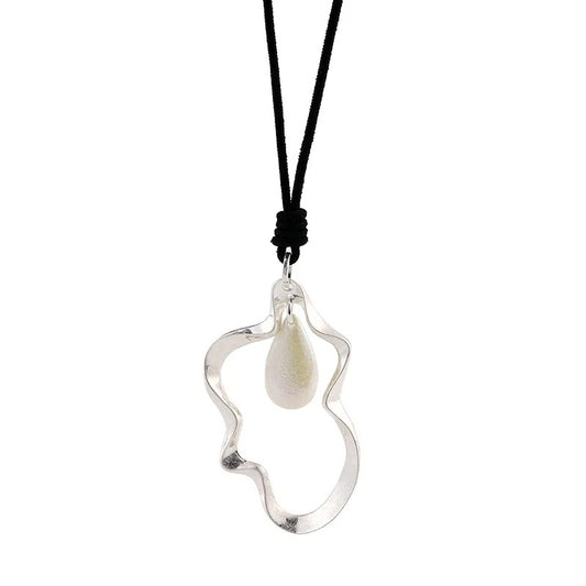 New Fashion Pendant Long Women's Simple Pearl Alloy Necklace, Sweater Chain Jewelry Accessories