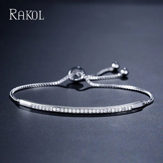 Fashion Cubic Zircon Adjustable Bracelets for Women Exquisite Party Wedding Jewelry