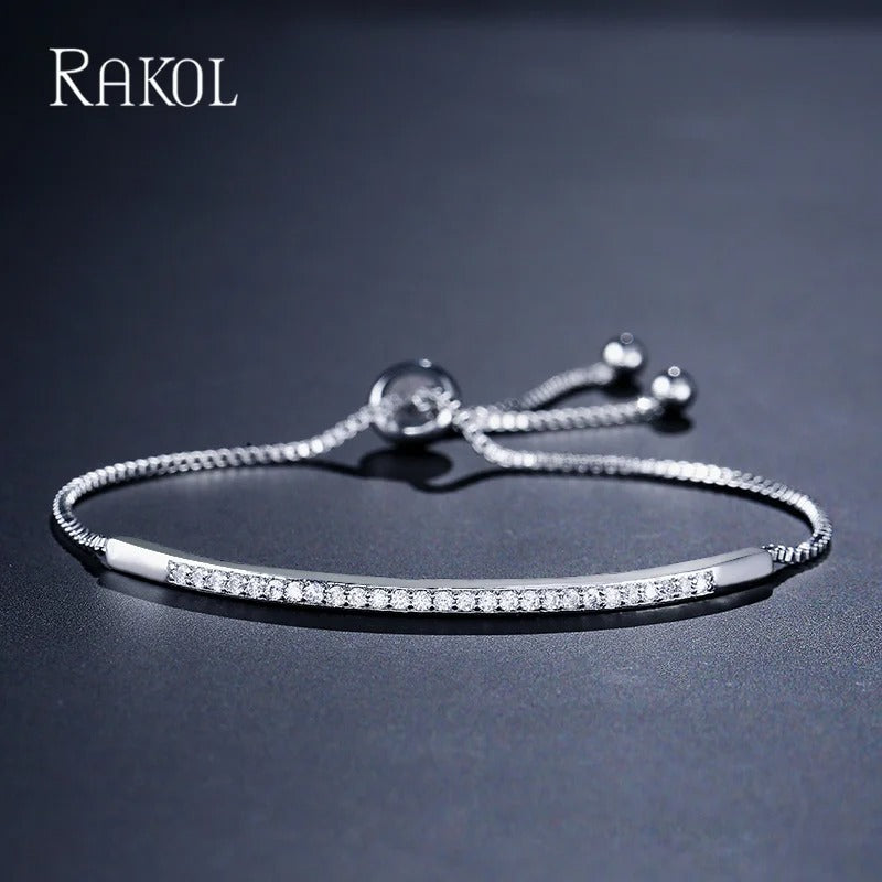 Fashion Cubic Zircon Adjustable Bracelets for Women Exquisite Party Wedding Jewelry