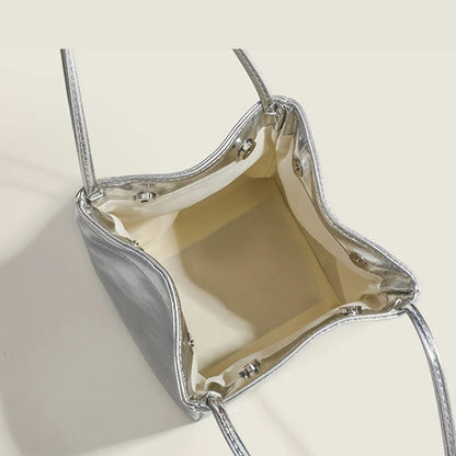 Women’s PU Glitter Mini Bucket Bag Sparkling Evening Party Purse