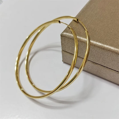 New 18K Gold Plated Hoop Earrings For Women Fashion Earring