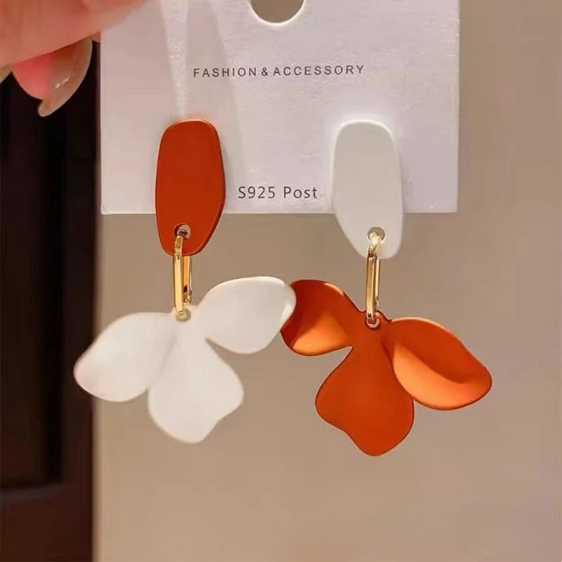 Exaggerated Flower Earrings Trendy Korean Style for Women
