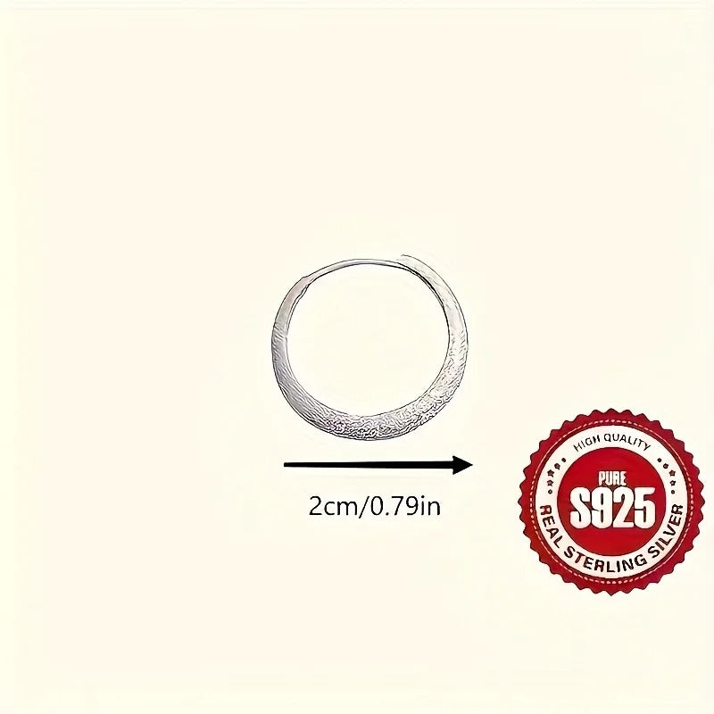 Silvery Frosted Starry Circle Earrings for Women Jewelry Gift