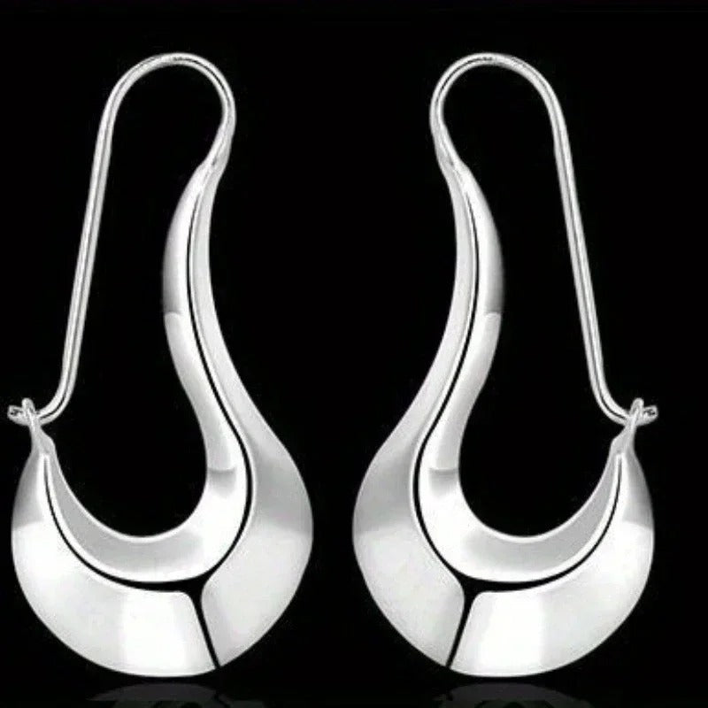Personality Geometric Hoop Earrings Women Modern Cool Girls Ear Piercing Accessories  Hot Trendy Jewelry Bulk
