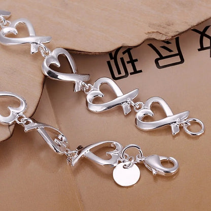 Silver Bracelets for Women Cute Noble Wedding Lady Fashion Jewelry