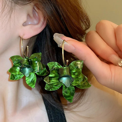 Retro Flower Drop Earrings for Women