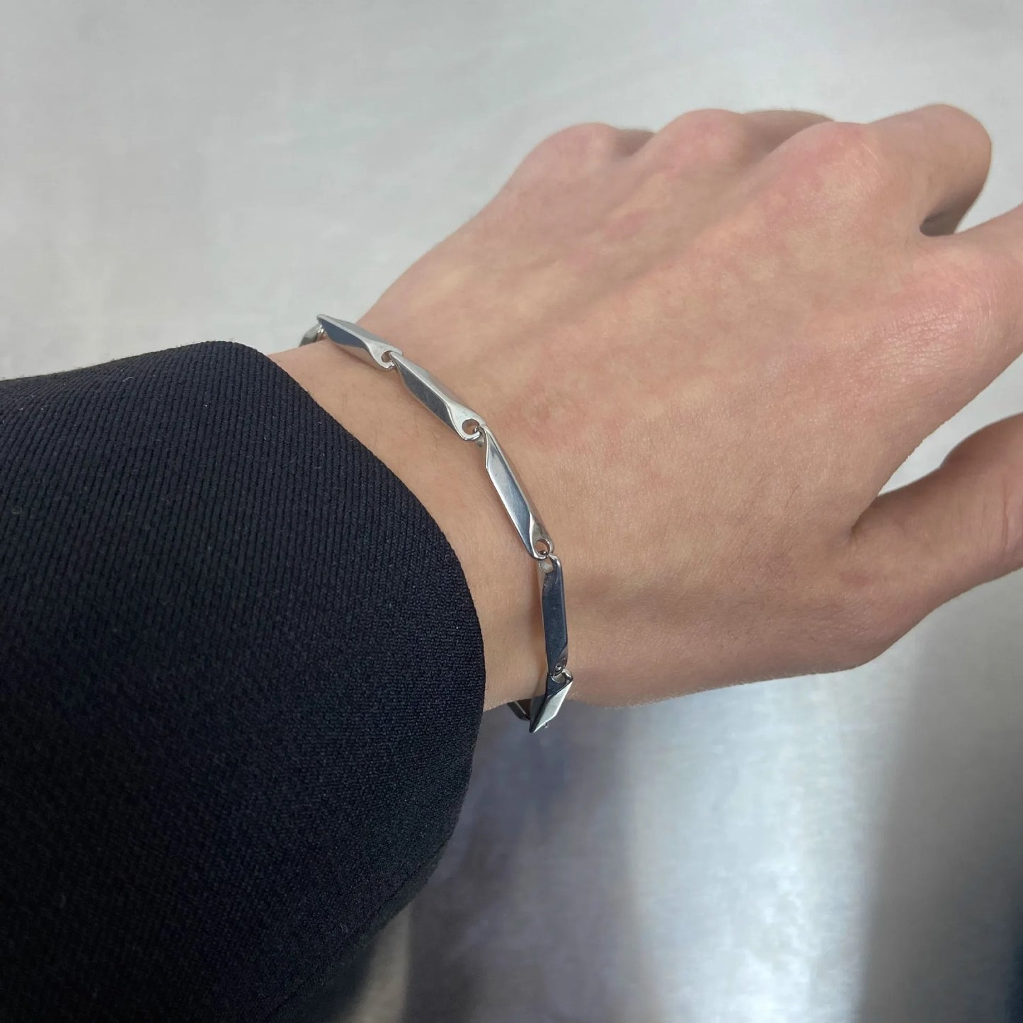 Stainless Steel Melon Seed Chain Bracelet Unisex Punk Jewelry