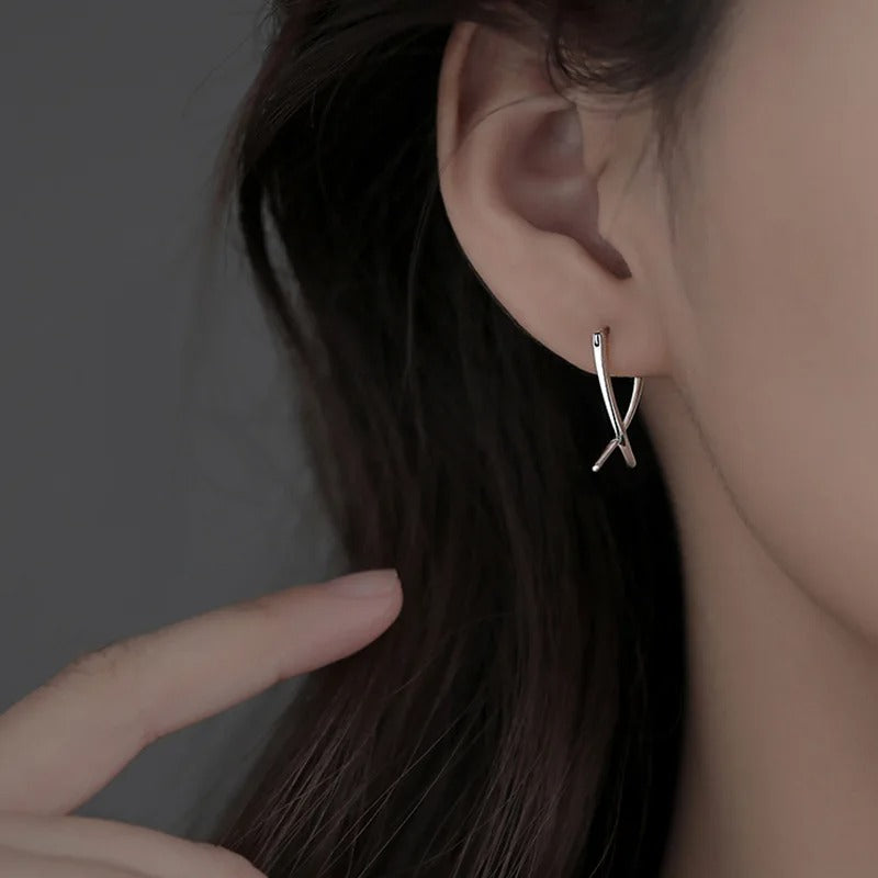 Trendy Jewelry Simply Earrings Unique Geometry Earrings For Women Gift Earrings Fashion Jewelry Korean Silver Color Earrings