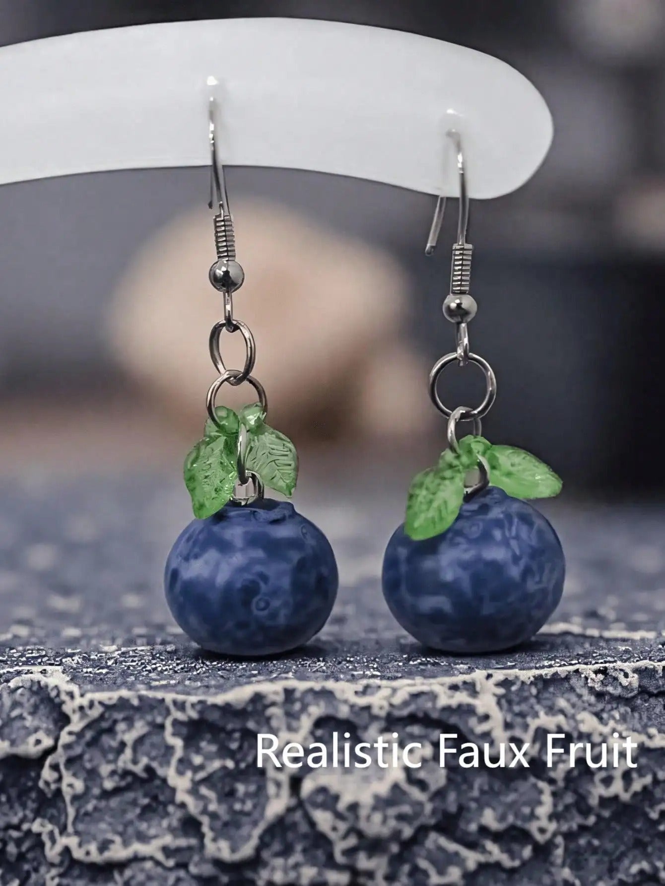 Fun Blueberry Earrings 1 Pair Women Daily or Vacation Outfits