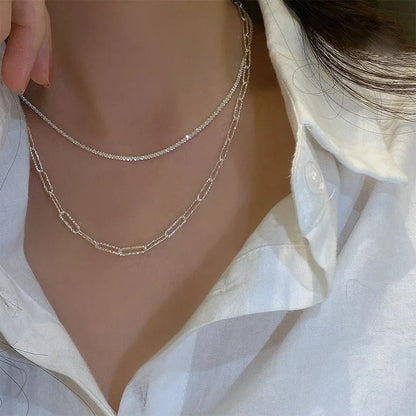 Women’s Silver Chain Necklace Party & Wedding Jewelry
