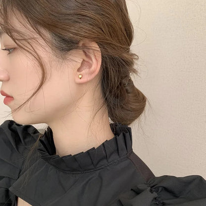 Simple Stud Earrings 2025Trend Jewelry For Women Silver Color Water Drop Two Use Cute Korean Small Earring pendientes hombre