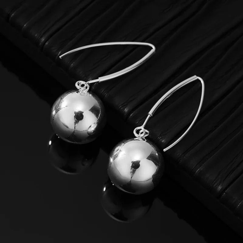 Sterling Silver Vintage Tassel Ball Earrings For Women Trendy Earring Jewelry Prevent Allergy Party Accessories Gift