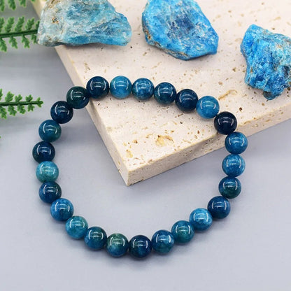 Reiki Blue Apatite Bracelet Natural Stone Health Jewelry Unisex