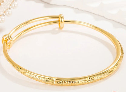 Silver Gold Simple Adjustable Bracelet Bangle For Women Wedding Fashion Jewelry
