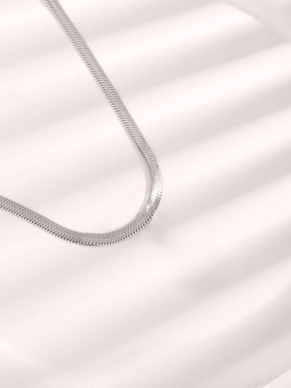 Gold Plated Snake Chain Choker Necklace Stainless Steel Unisex