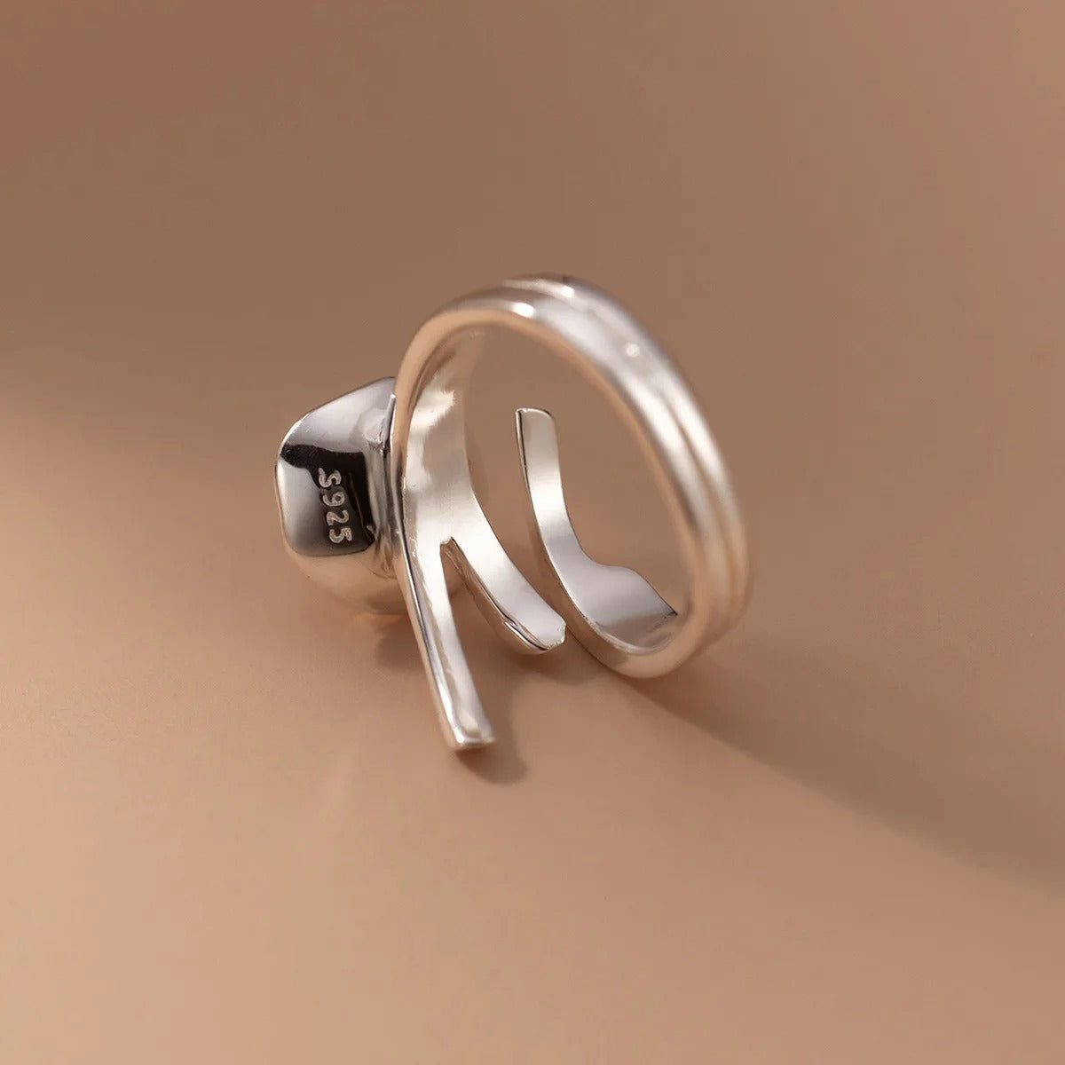 925 Sterling Silver Pearl Line Ring for Women Teens Wedding Jewelry