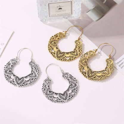 Indian Ethnic Hoop Dangle Earrings Women Gypsy Fashion Jewelry