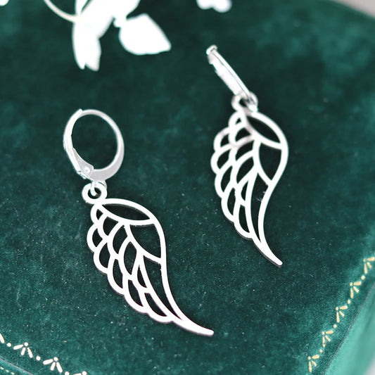 Women’s Angel Wings Earrings Stainless Steel Fashion Jewelry