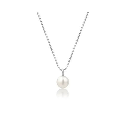 925 Silver Gold-Plated Pearl Pendant Necklace Women’s Fashion Jewelry