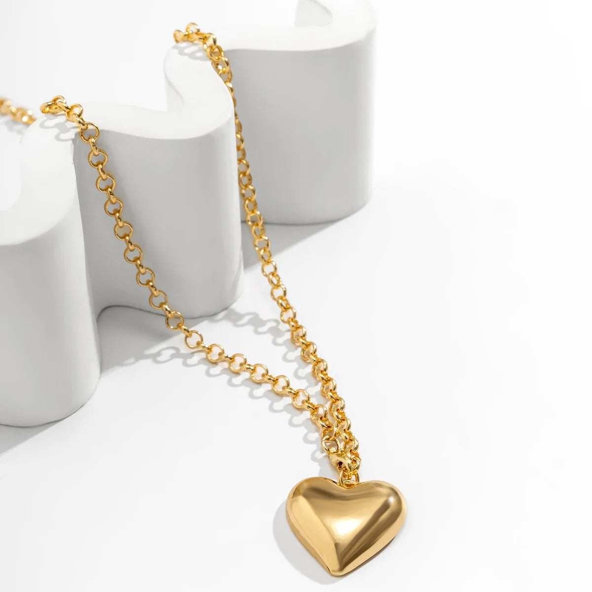 Vintage Big Peach Heart Pendant Adjustable Necklace Women's 2025 Simple Long Style Tassel Gold Metal Girl Fashion Jewelry