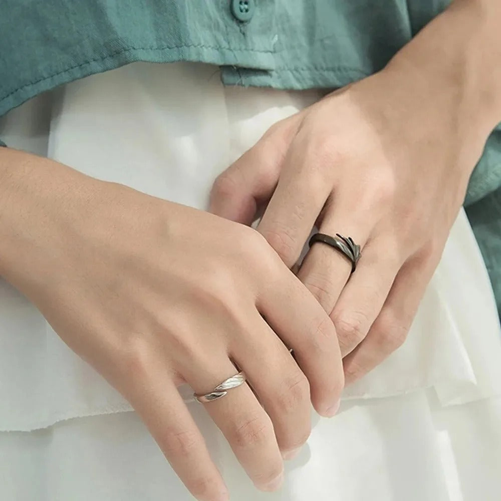 Adjustable Sun & Moon Couple Rings Set for Men & Women