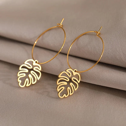 Stainless Steel Earrings Unique Pendant Design Drop Earrings For Women Jewelry