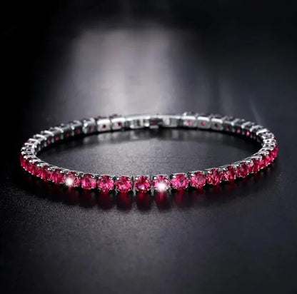 Tennis Bracelet Iced Out Chain Gold Silver Color Men Women Jewelry