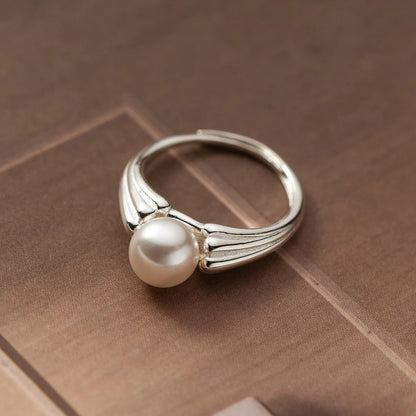 925 Sterling Silver Pearl Rings For Women Wedding Engagement Luxury Designer Jewelry