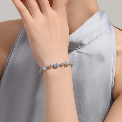 ZAKOL Water Drop Zircon Bracelet Elegant Bridal & Party Jewelry for Women