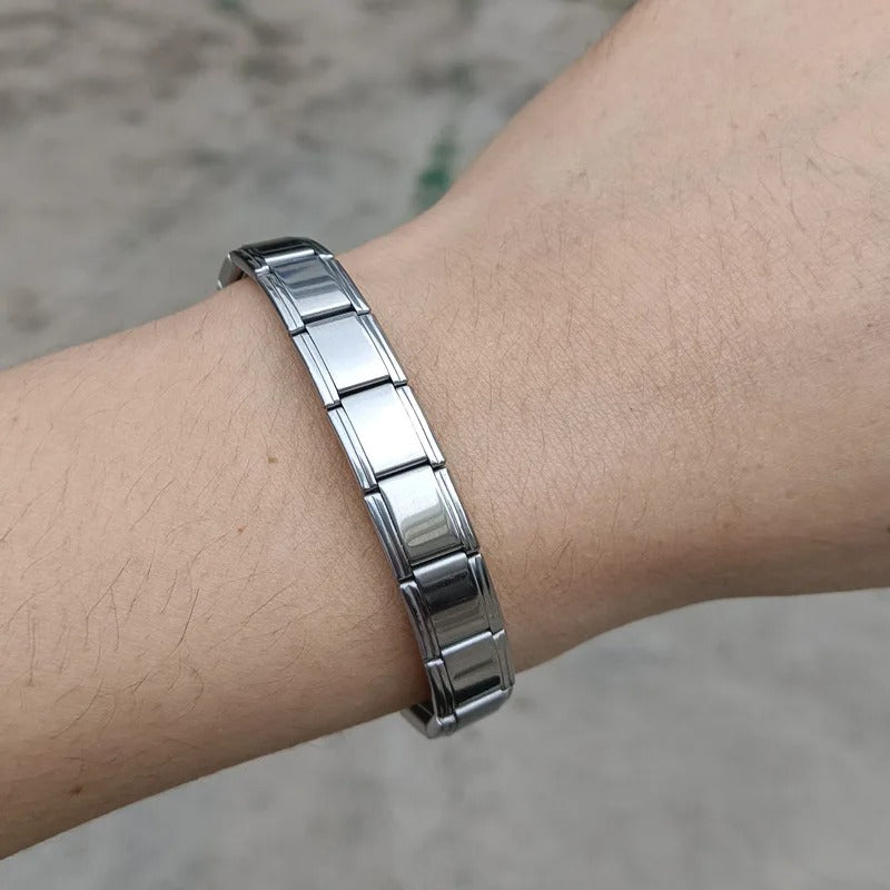 New Women’s Italian Elastic Charm Bracelet Stainless Steel Fashion
