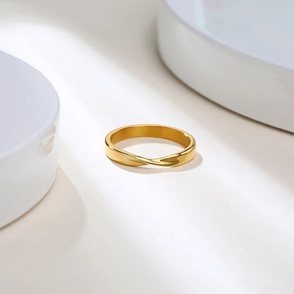 Thin 3mm Womem's Mobius Ring Charm Stainless Steel Twist Mobius Wedding Ring Infinite Love Gitfs