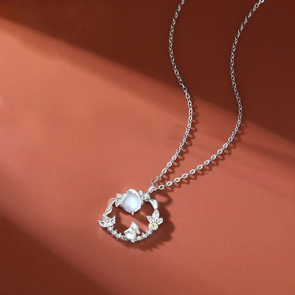 European S925 Sterling Silver Necklace AAA CZ Rabbit For Women Birthday Party Gift Jewelry