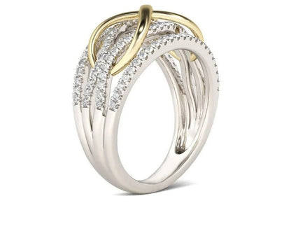 Infinity Love Ring for Women Silver Cubic Zircon Eternity Promise Jewelry