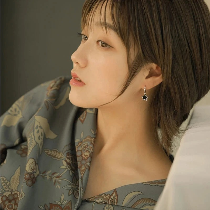 New 925 Silver Small Five-pointed Star Earrings for Women Girl Simple Fashion Earring Silver Color Trendy Jewelry