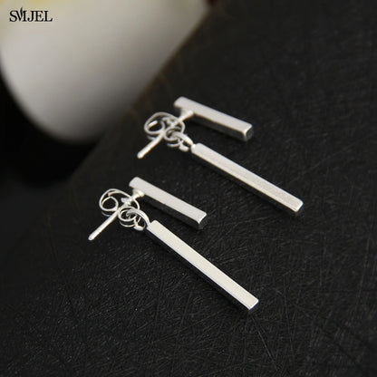 SMJEL 2025 New Fashion Simple T Bar Drop Earring for Women Geometric Ear Jacket Earrings Wedding Gifts S140