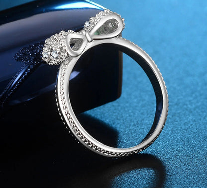 Silver Cubic Zirconia Ring for Women Wedding Engagement Jewelry