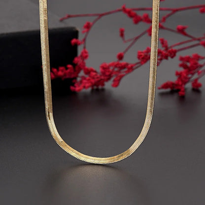 New in Gold Blade Women's Chain Necklace Luxury Designer Jewelry