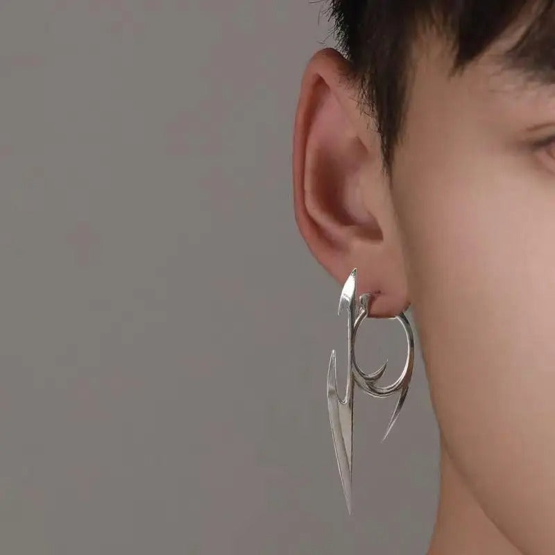 Cyberpunk Darts Shape Ear Pendants Gothic Earrings Unisex Jewelry