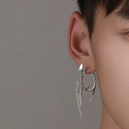 Cyberpunk Darts Shape Ear Pendants Gothic Earrings Unisex Jewelry