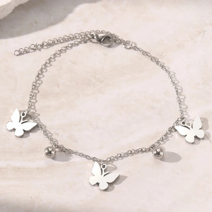 Stainless Steel Butterfly Pendant Bracelet Women’s Jewelry Gift
