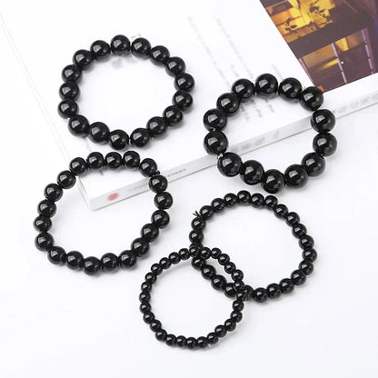 Black Obsidian Natural Stone Bracelet Anti-Anxiety Weight Loss