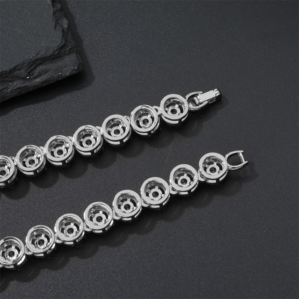Fashion 9MM Iced Out Crystal Round Tennis Chain Necklace for Men Women Bling Full Cubic Zircon Necklaces Rapper Charm Jewelry