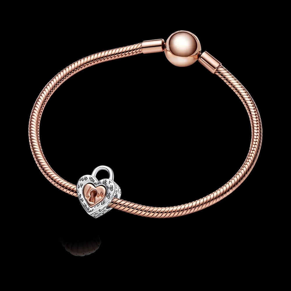 Saturn Heart Shell Charm Pendant Fit Original 3mm Serpentbone Chain DIY