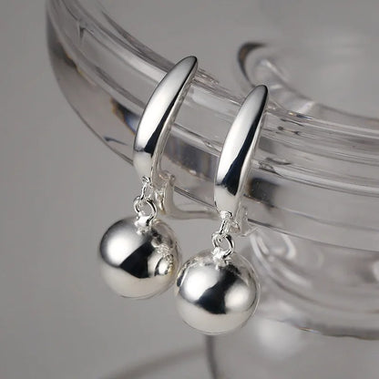 925 Sterling Silver Vintage Tassel Ball Earrings for Women