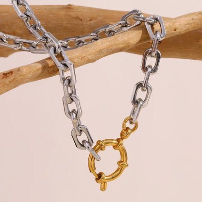 PVD Plated Fashion Chain Necklace for Women Trendy Jewelry Gift